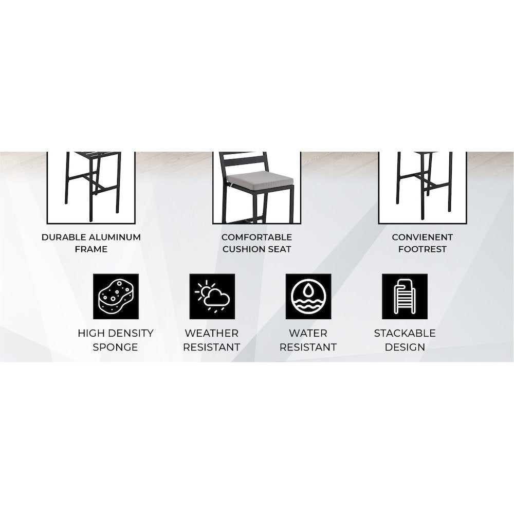 Aero Collection Modern Dining Chair in Toupe