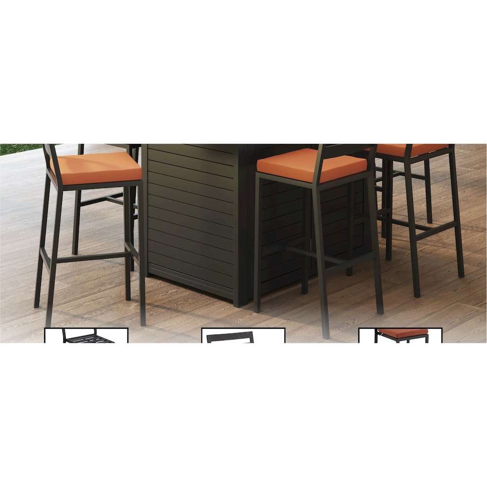 Aero Collection Modern Dining Chair in Charcoal