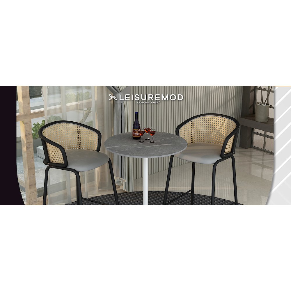 Evander Office Guest Chair in White Leather