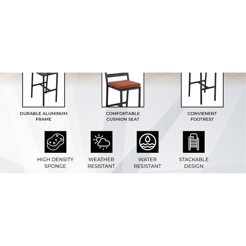 Aero Collection Modern Dining Chair in White