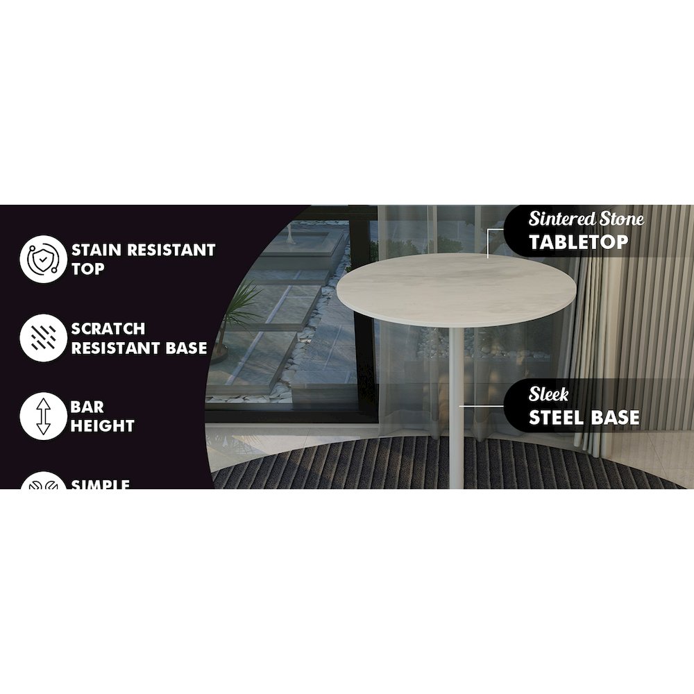 Verve Collection Modern Bar Height Table