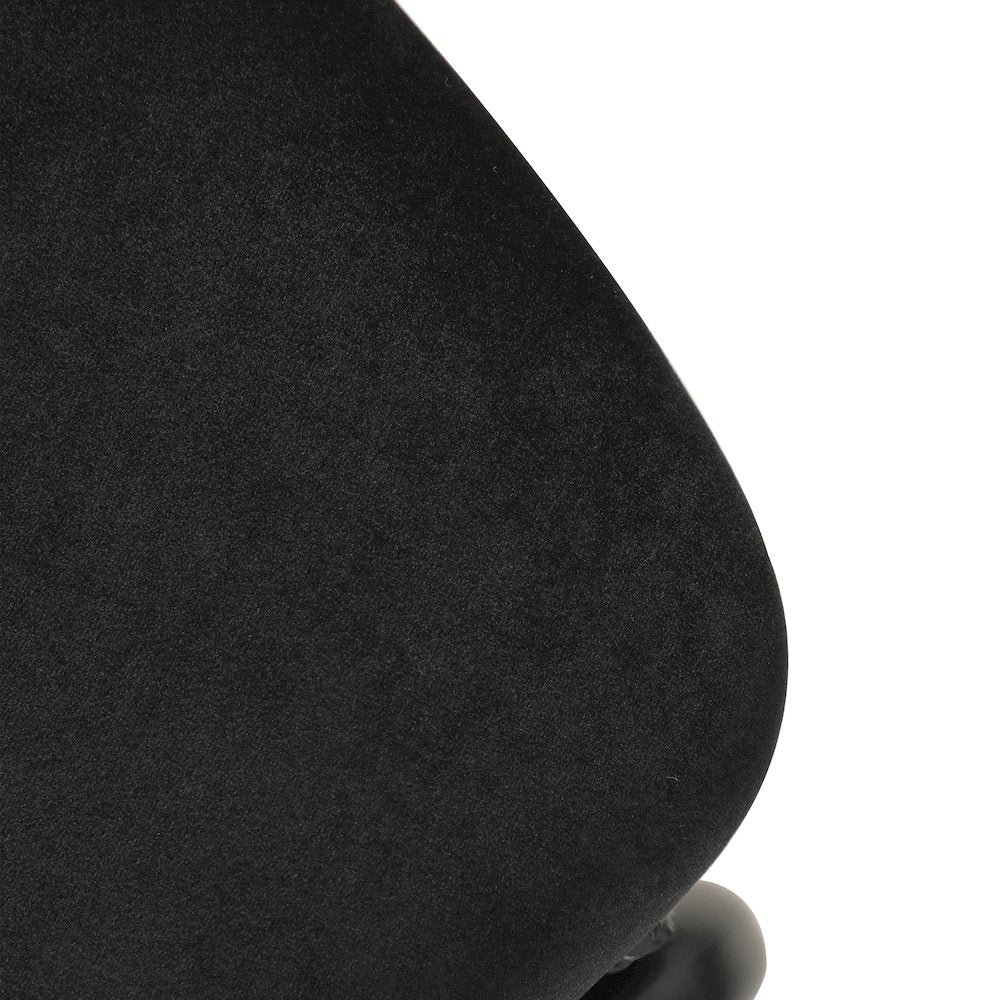 Ervilla Mid-Century Modern Wicker Bar Stool in Black