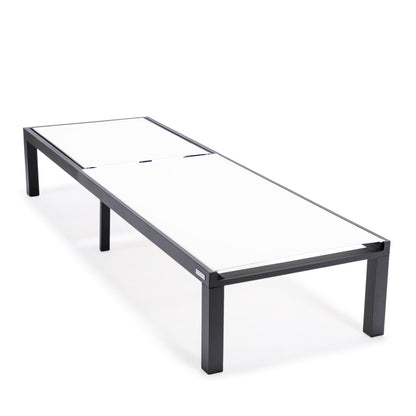 Marlin Patio Chaise Lounge Chair With Black Aluminum Frame