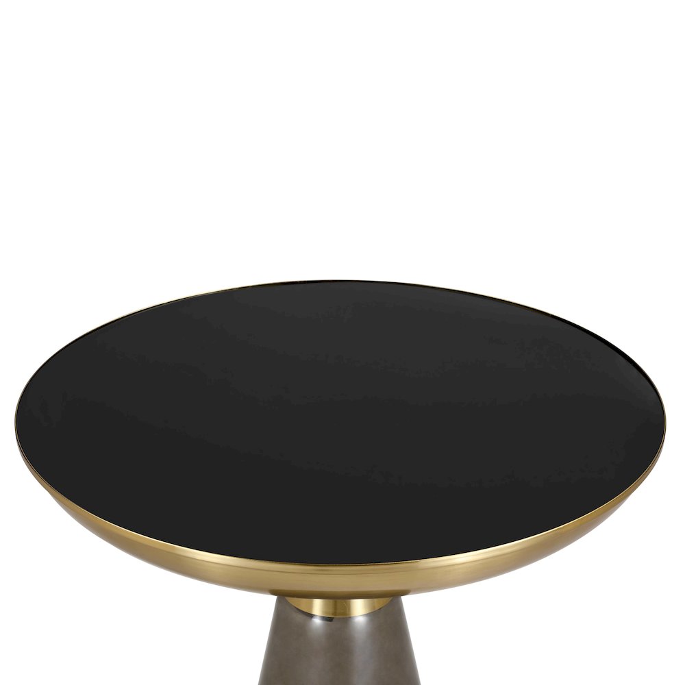Hyalus Collection Glass Side table in Smoke