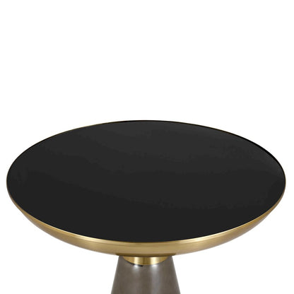 Hyalus Collection Glass Side table in Smoke