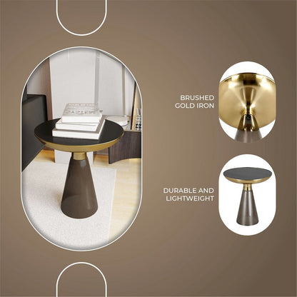 Hyalus Collection Glass Side table in Smoke