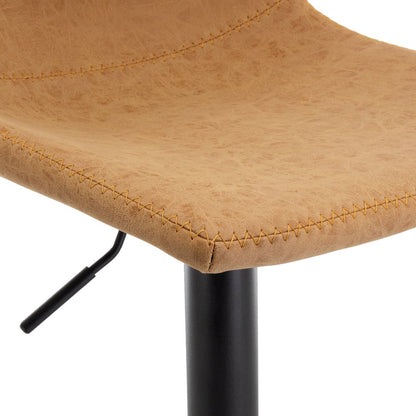 Tilbury Modern Adjustable Bar Stool in Light Brown