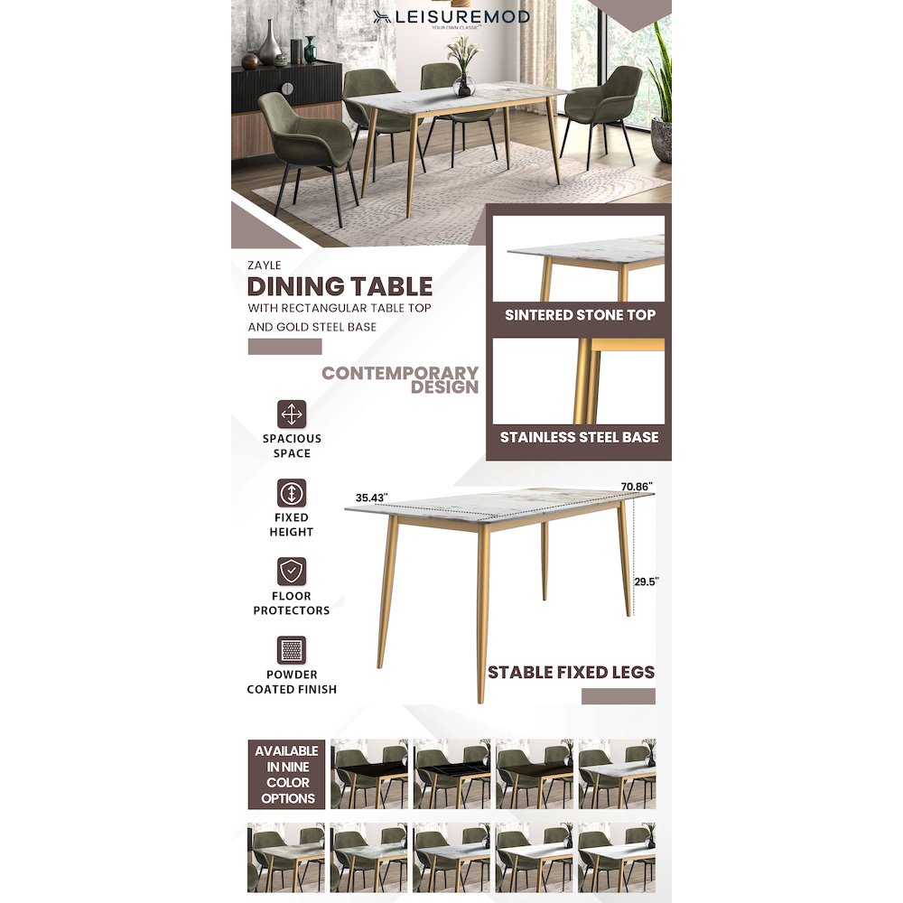 Zayle Series Modern Dining Table