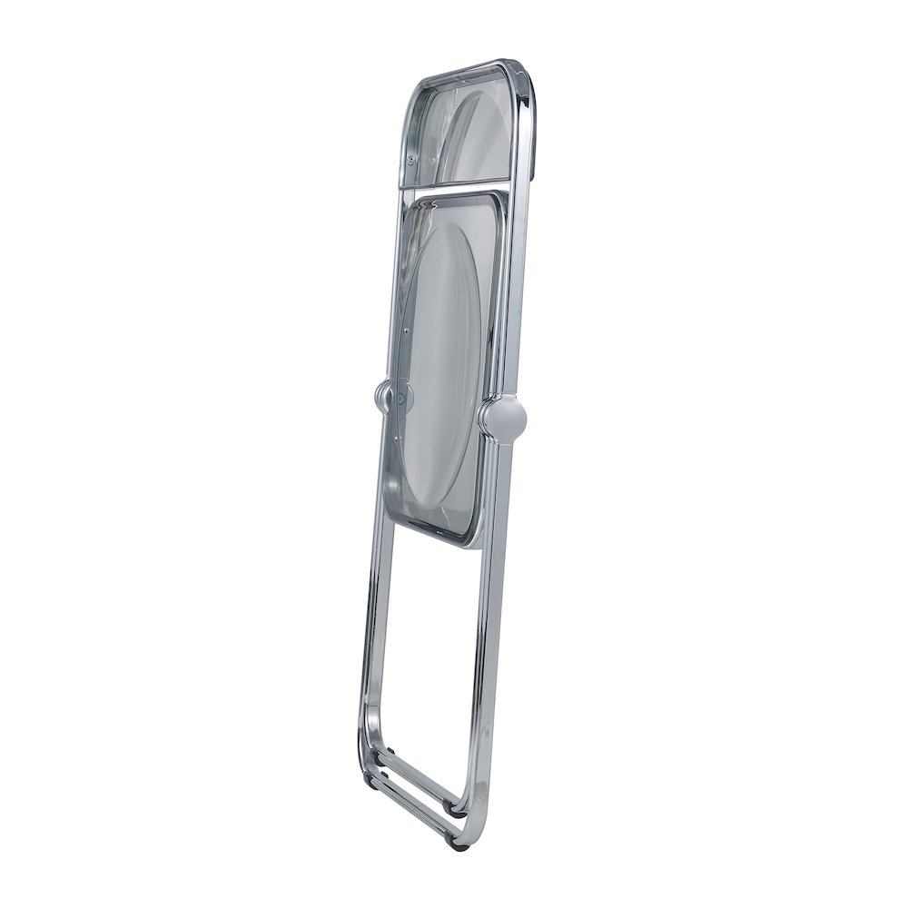 Lawrence Acrylic Folding Chair With Metal Frame, Set of 4