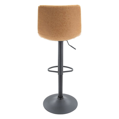 Tilbury Modern Adjustable Bar Stool in Light Brown