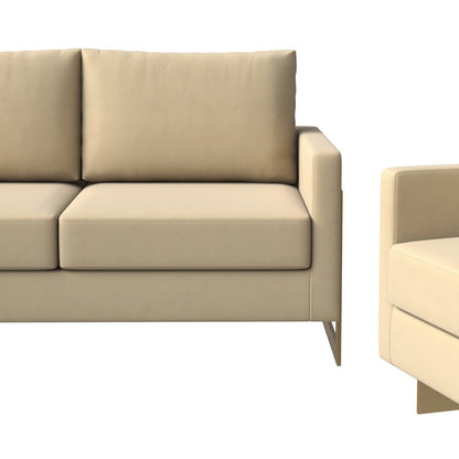 Lincoln 3-Piece Velvet Living Room Sofa Set With Gold Frame