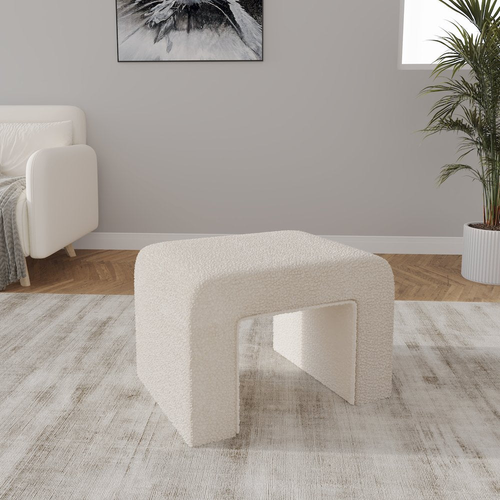 Vint 26” Bench Upholstered in Velvet Boucle