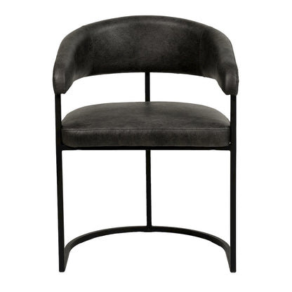 Aero Collection Modern Dining Chair in Charcoal
