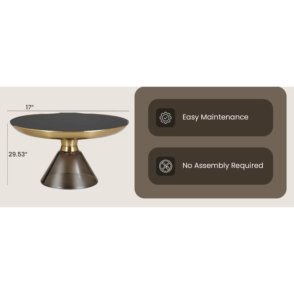 Hyalus Collection Glass Coffee table in Smoke