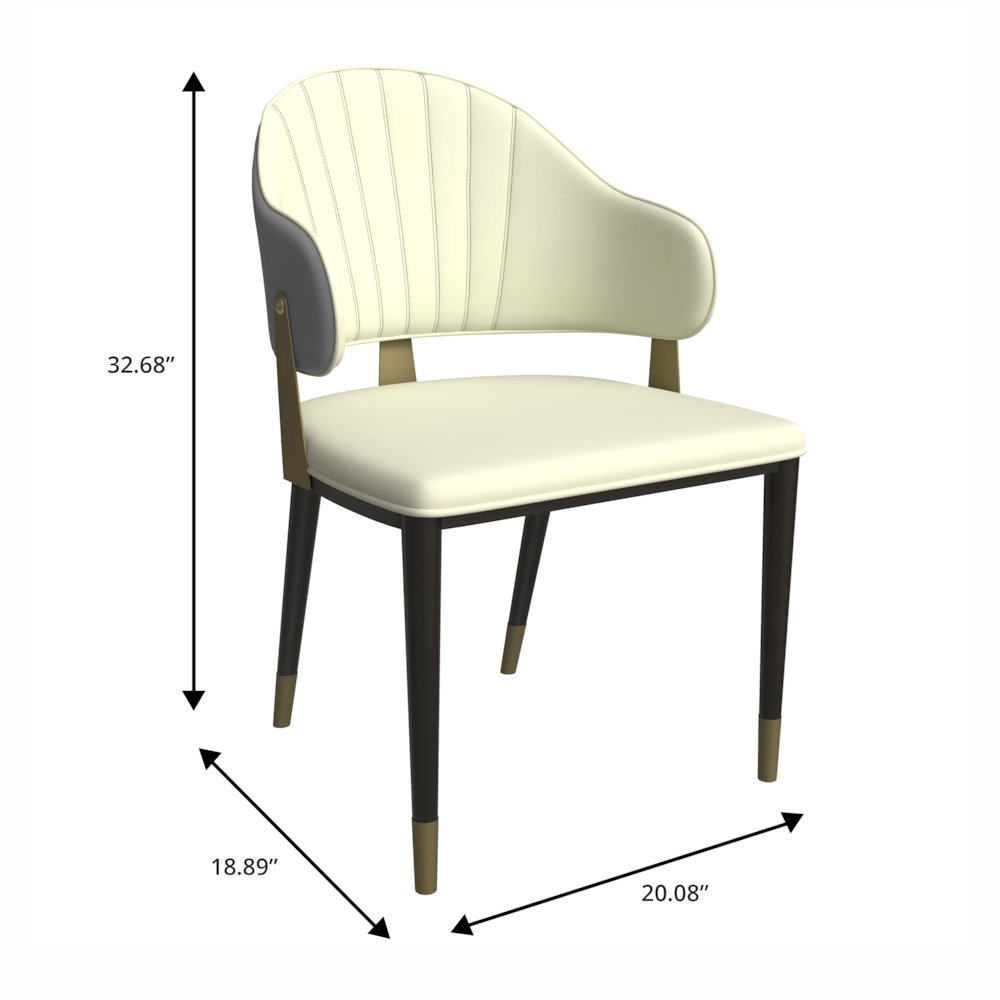 Aria Series Modern Dining Chair in Grey Set of 2