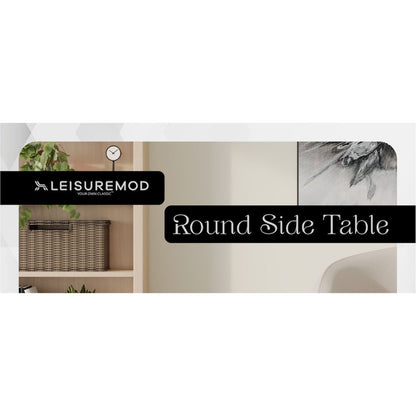 Aura Modern Plastic Side End Table, Indoor/Outdoor Use, Brown