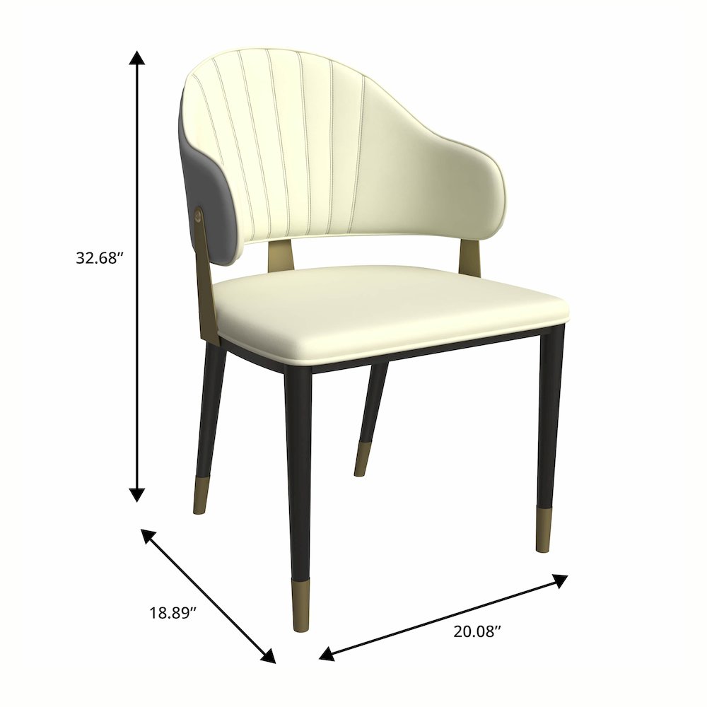 Aria Series Modern Dining Chair in Grey Set of 2