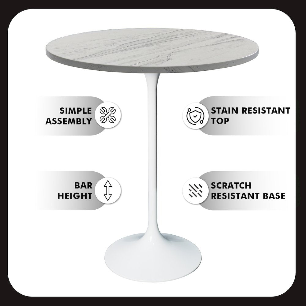 Verve Collection Modern Bar Height Table