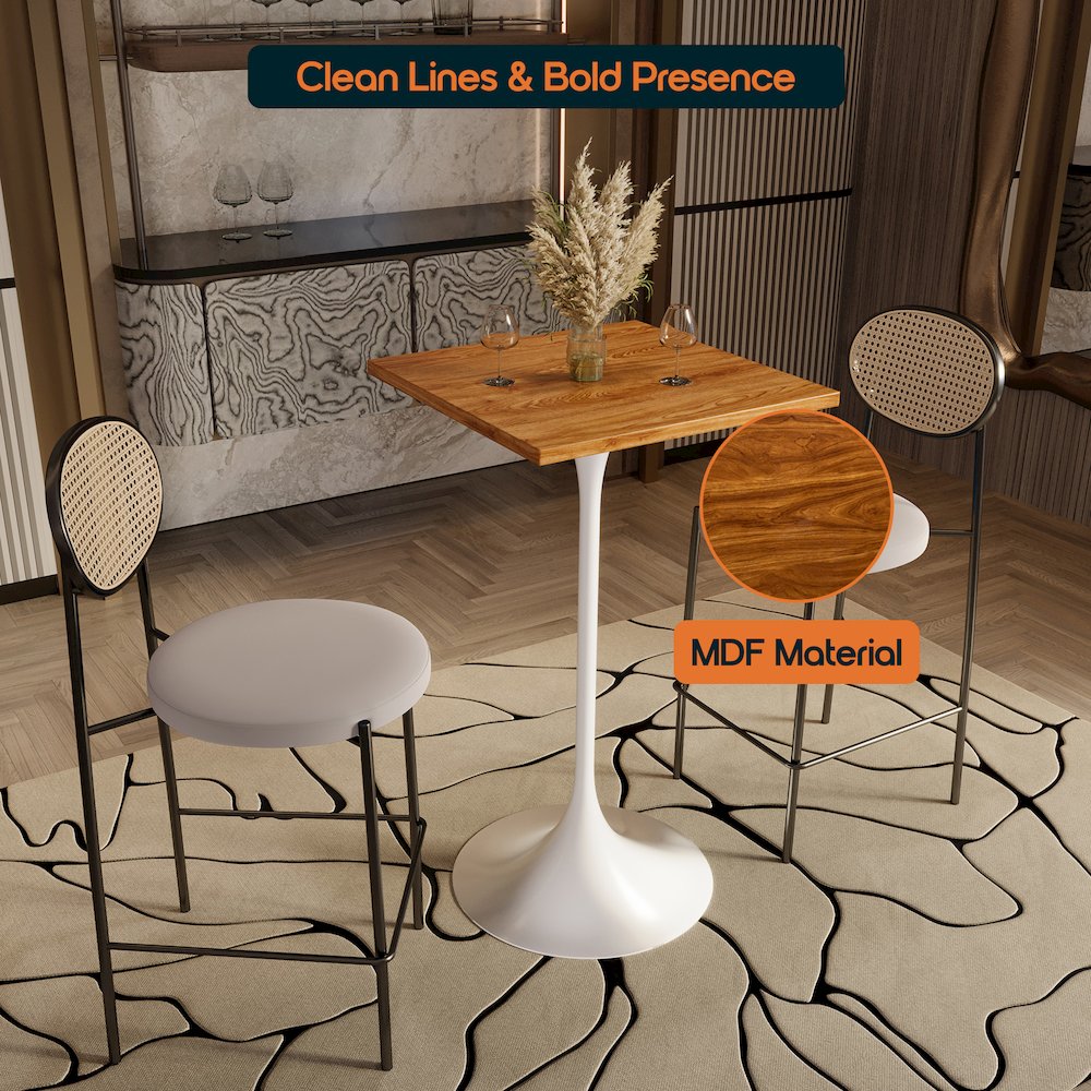 Verve Collection 24 Square Top Bar Height Table