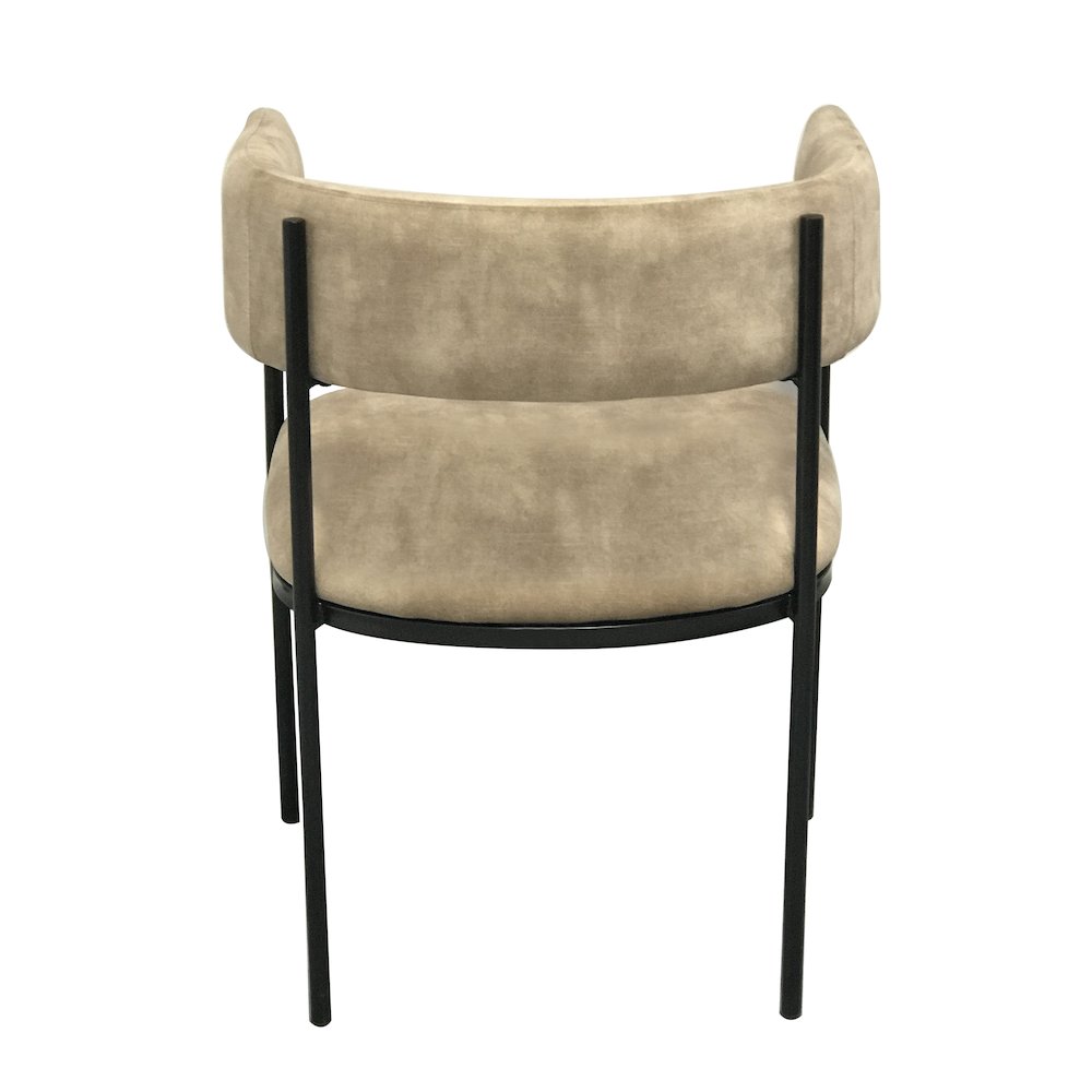 Cyril Collection Modern Chair in Light Brown Velvet