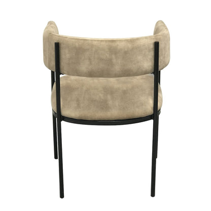 Cyril Collection Modern Chair in Light Brown Velvet