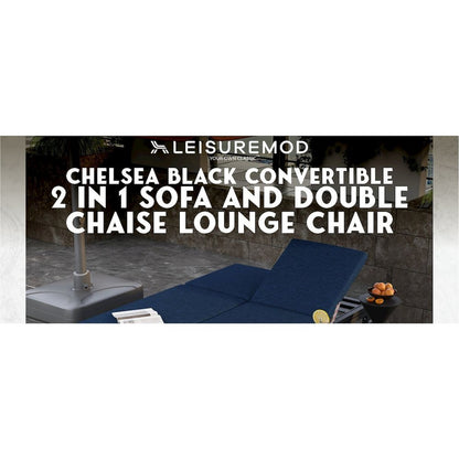 Chelsea Convertible Lounge Reclining Double Chaise With Cushions