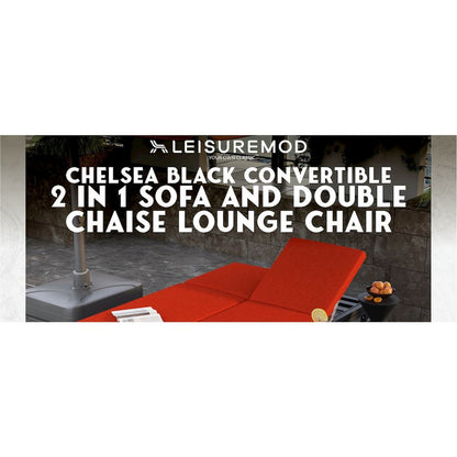 Chelsea Convertible Lounge Reclining Double Chaise With Cushions