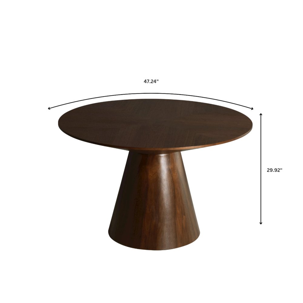 5-Piece Dining Set in Dark Walnut/Brown