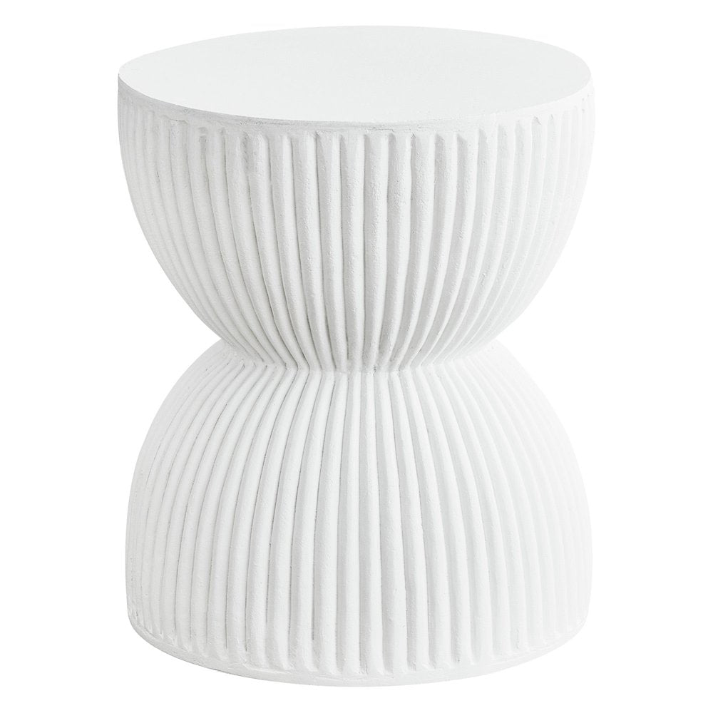 Modern Side End Table Spire Series In White