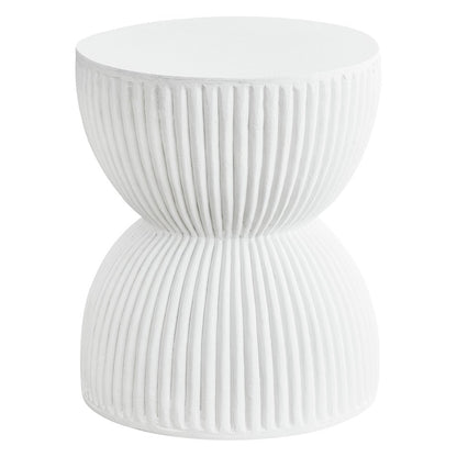 Modern Side End Table Spire Series In White