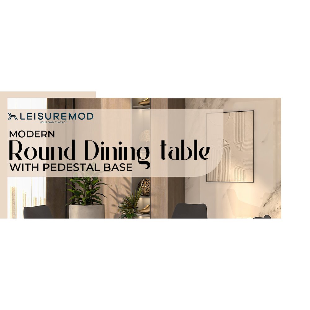 Bristol 24 round dining table Gold base with Black Sintered stone Top