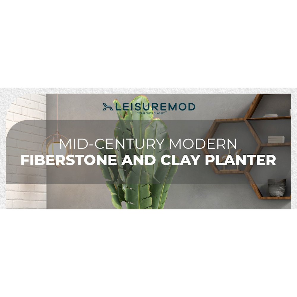 Serene Series Poly Stone Square Planter in Aged Concrete 14x14, 21 High