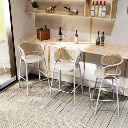 Ervilla Wicker Bar Stool Set of 2