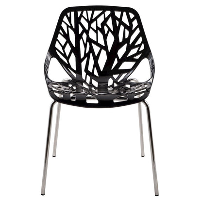 Modern Asbury Dining Chair w/ Chromed Legs