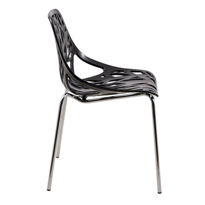Modern Asbury Dining Chair w/ Chromed Legs
