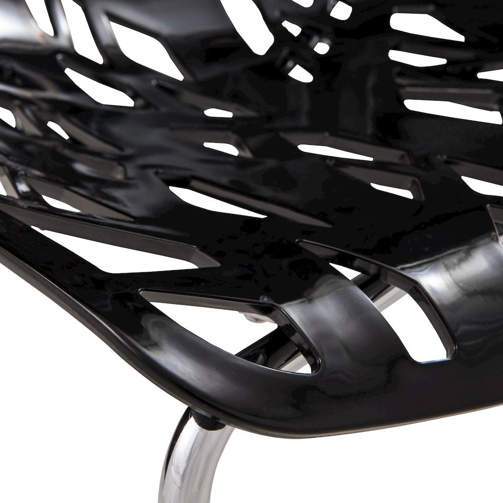 Modern Asbury Dining Chair w/ Chromed Legs