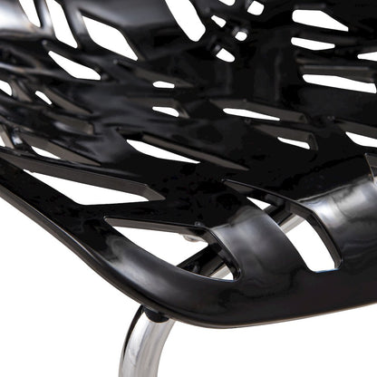 Modern Asbury Dining Chair w/ Chromed Legs