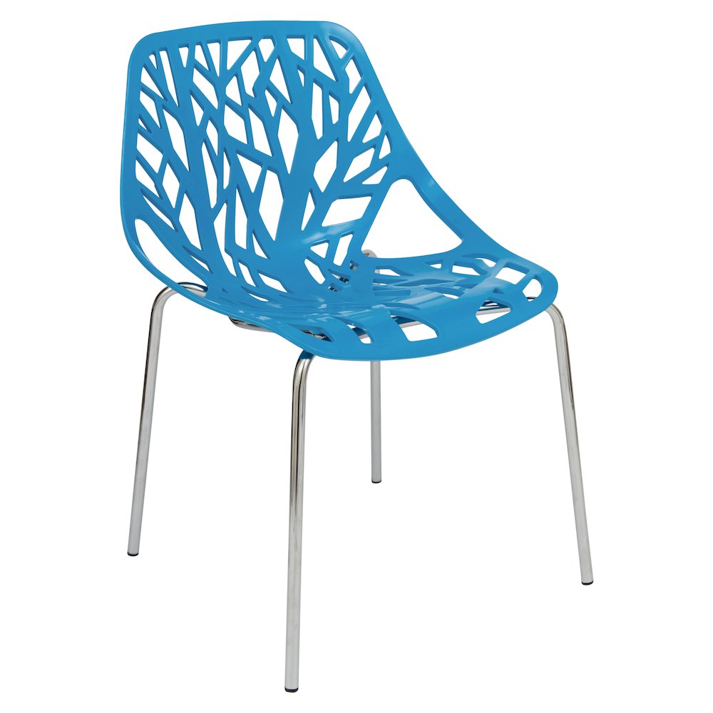 Modern Asbury Dining Chair w/ Chromed Legs