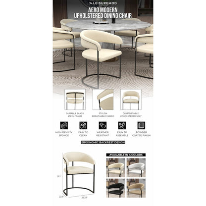 Aero Collection Modern Dining Chair in Oatmeal