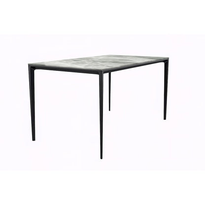 Avo Series Modern Dining Table Black Base, With 55 Light Grey Sintered Stone Top