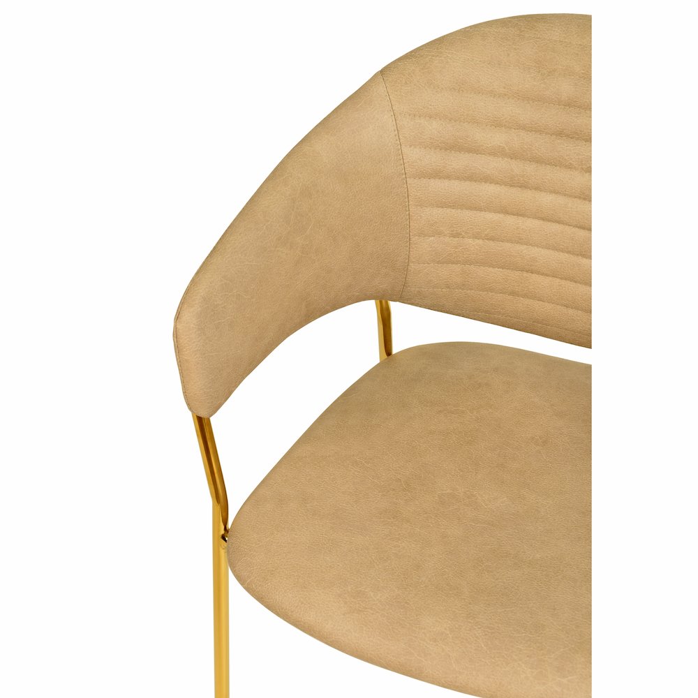 Bella Collection Modern Dining Chair in Taupe Set of 2