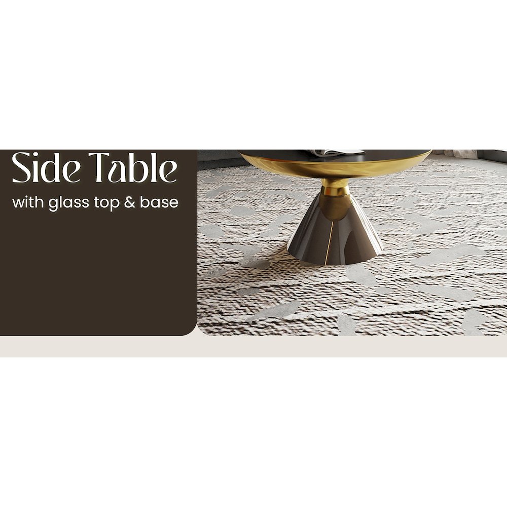 Hyalus Collection Glass Coffee table in Smoke