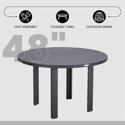 Chelsea 60″ Round Outdoor Aluminum Dining Table for Patio
