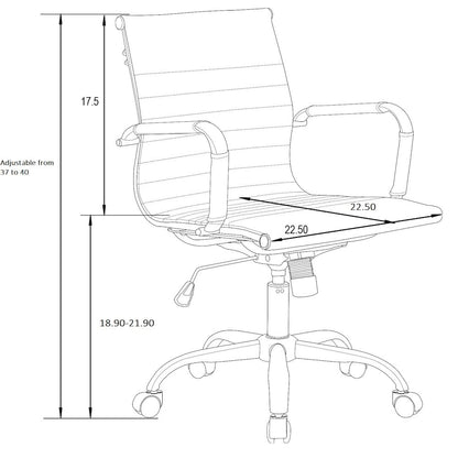 Harris Office Chair With Gold Frame