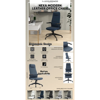 Nexa Collection Modern Office Chair In Blue