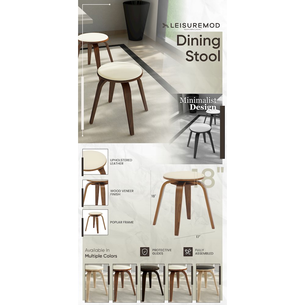 Modern Wooden Dining Stool