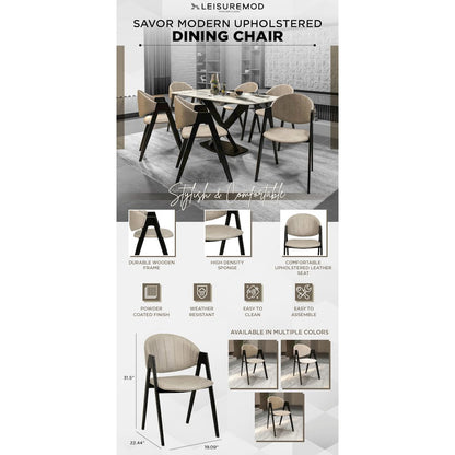 Savor Collection Modern Dining Chair in Toupe