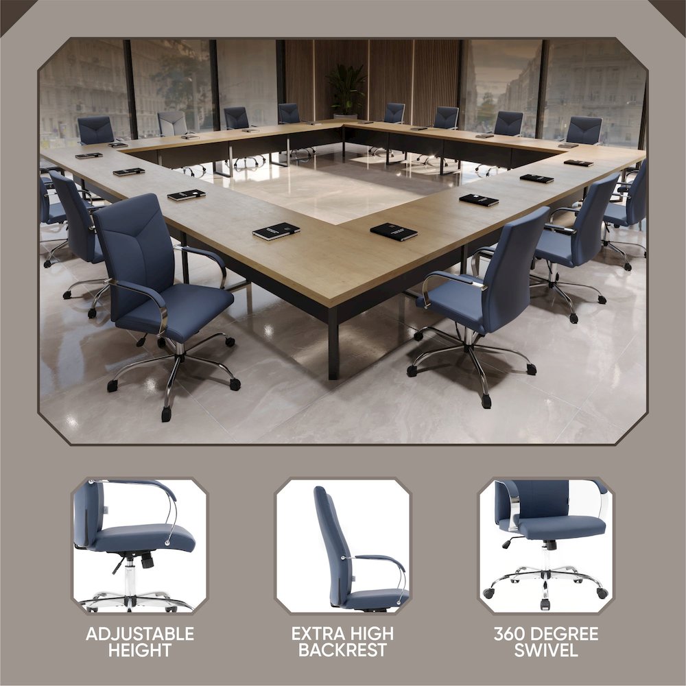 Sonora Modern High-Back Leather Office Chair