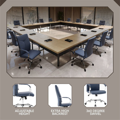 Sonora Modern High-Back Leather Office Chair