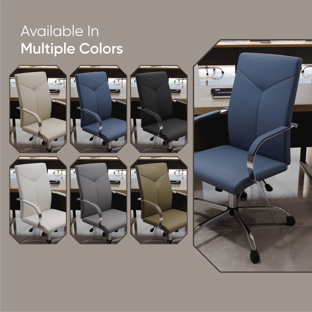 Sonora Modern High-Back Leather Office Chair
